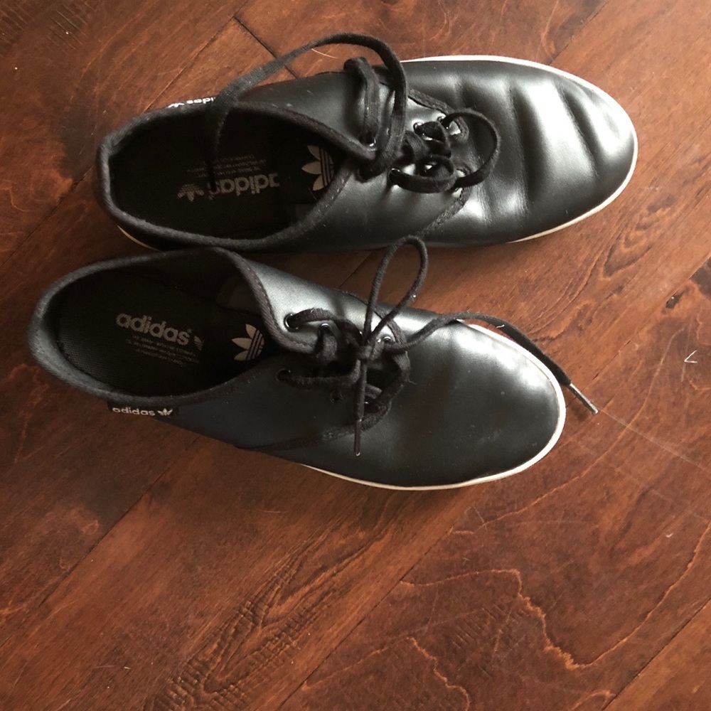 Adidas black lace up sneakers size 7